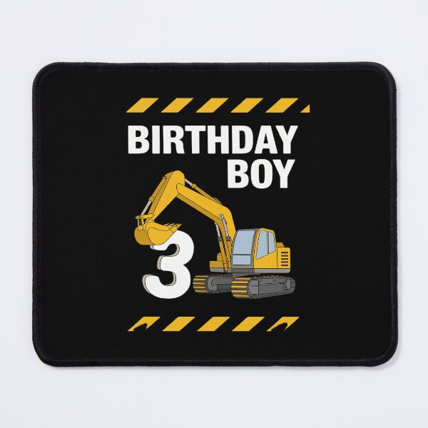 Item preview, Birthday Boy 3rd Birthday Excavator Construction Vehicle  designed and sold by MarkLeedsArt.