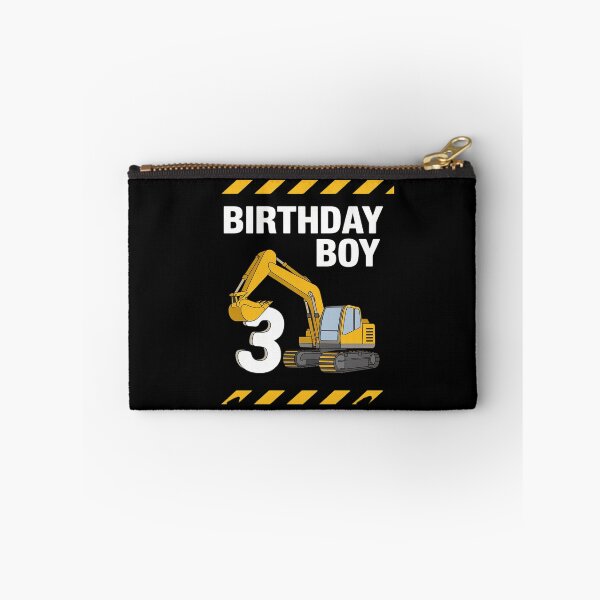 Item preview, Birthday Boy 3rd Birthday Excavator Construction Vehicle  designed and sold by MarkLeedsArt.