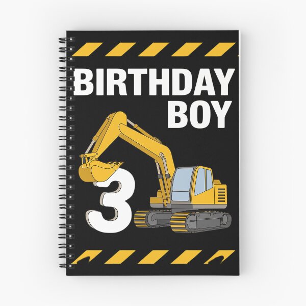 Item preview, Birthday Boy 3rd Birthday Excavator Construction Vehicle  designed and sold by MarkLeedsArt.