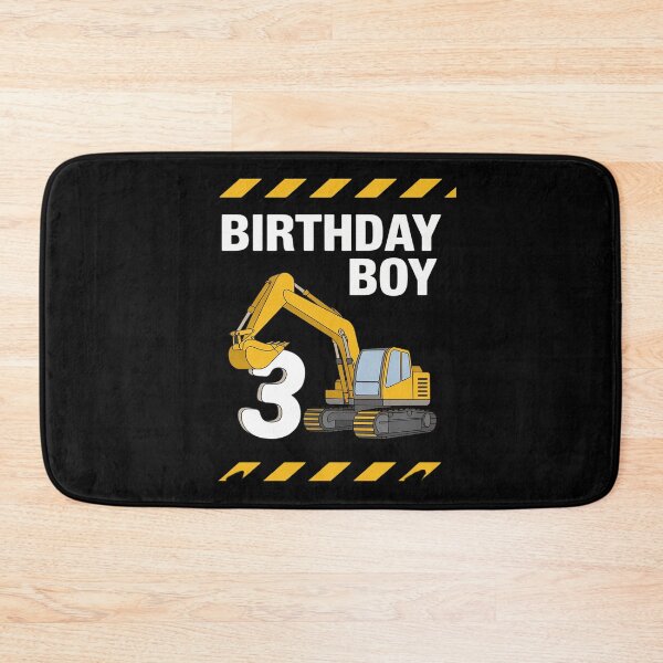 Item preview, Birthday Boy 3rd Birthday Excavator Construction Vehicle  designed and sold by MarkLeedsArt.