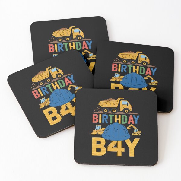 Item preview, Birthday Boy 4 4th Construction Birthday Party Excavator Kid  designed and sold by DigitaldeligArt.