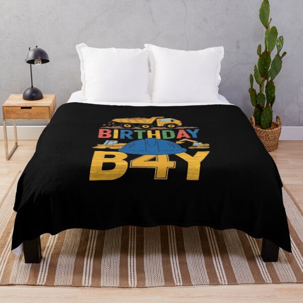 Item preview, Birthday Boy 4 4th Construction Birthday Party Excavator Kid designed and sold by DigitaldeligArt.