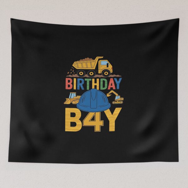 Item preview, Birthday Boy 4 4th Construction Birthday Party Excavator Kid  designed and sold by DigitaldeligArt.