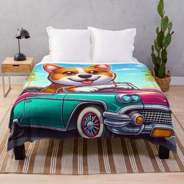 Item preview, Cute Corgi Retro Convertible Cartoon designed and sold by CuteThingsWorld.