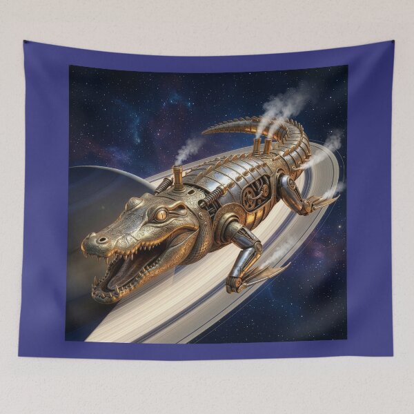 Item preview, Steampunk Art Nouveau Alligator Spaceship designed and sold by Tridentulus.
