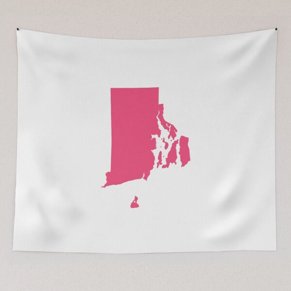 Item preview, Rhode Island Map Silhouette – Minimal Pink designed and sold by Paper Drip.