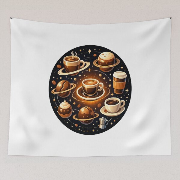 Item preview, Coffee Galaxy: Surreal Coffee Planets Art designed and sold by RonBear-Designs.