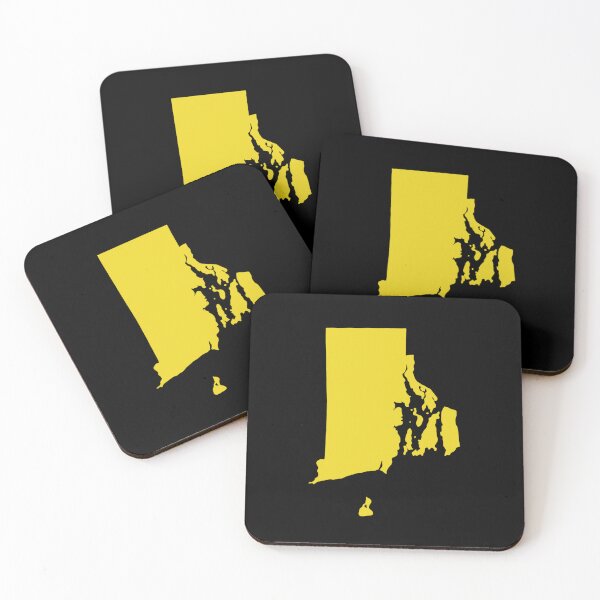 Item preview, Rhode Island Map Silhouette – Minimal Yellow designed and sold by Paper Drip.