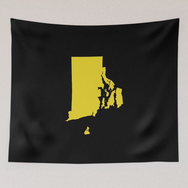 Item preview, Rhode Island Map Silhouette – Minimal Yellow designed and sold by Paper Drip.