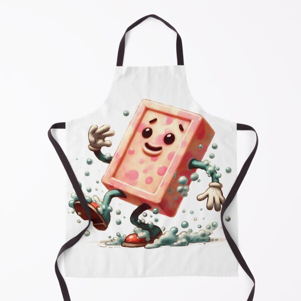 Item preview, Retro Soap Character with Bubbles and Smile designed and sold by LunaPixelStudio.
