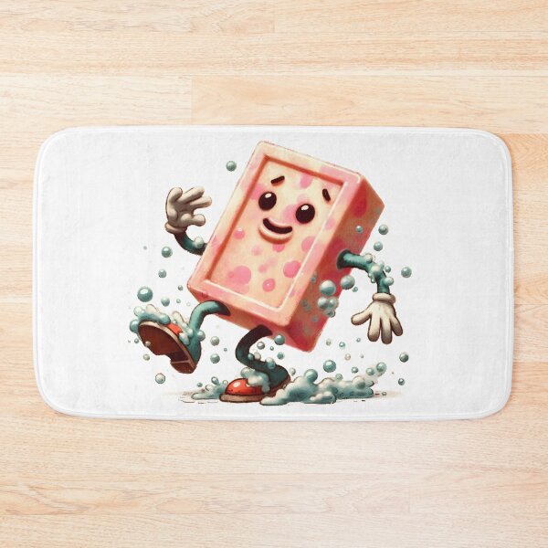 Item preview, Retro Soap Character with Bubbles and Smile designed and sold by LunaPixelStudio.