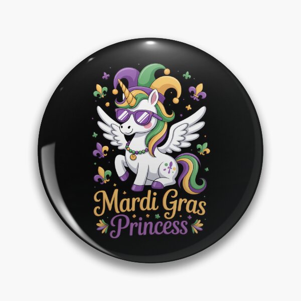 Item preview, Mardi Gras Princess Unicorn Fat Tuesday Girls Kids Toddler designed and sold by FaithAbbott.