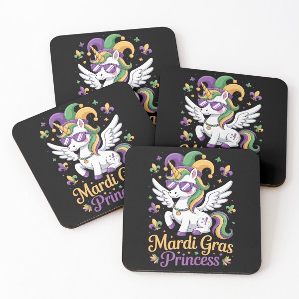Item preview, Mardi Gras Princess Unicorn Fat Tuesday Girls Kids Toddler designed and sold by FaithAbbott.