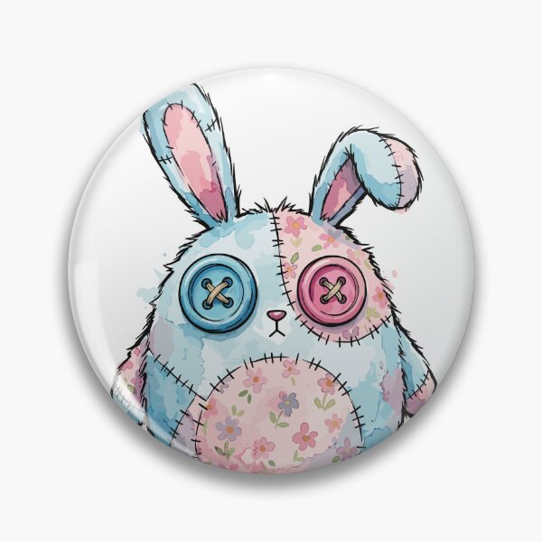 Item preview, Patchwork Animal: Button-Eyed Bunny designed and sold by bapupa.