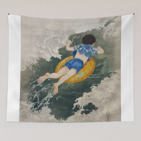 Item preview, Child Floating on a life buoy designed and sold by lautir.