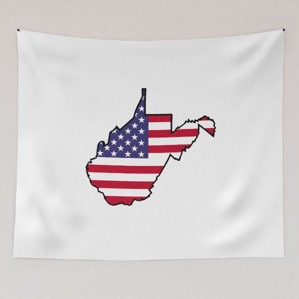 Item preview, West Virginia Stars & Stripes State Silhouette – Distressed Americana designed and sold by Paper Drip.