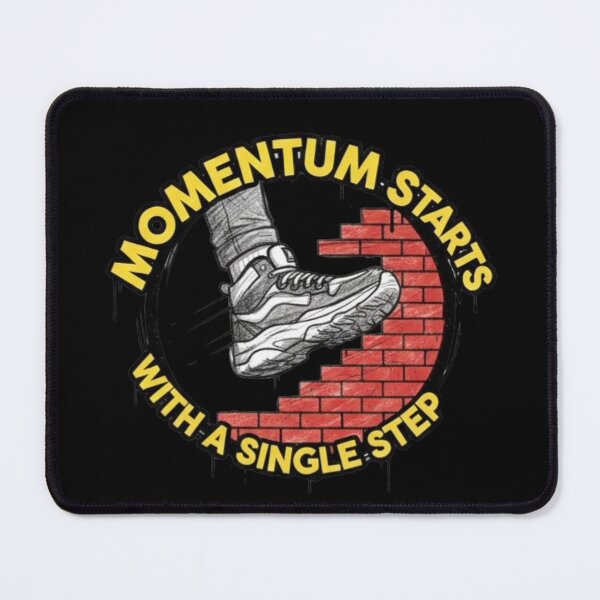 Item preview, Momentum Starts With a Single Step – Progress & Discipline Motivation Design designed and sold by SV-Creation.