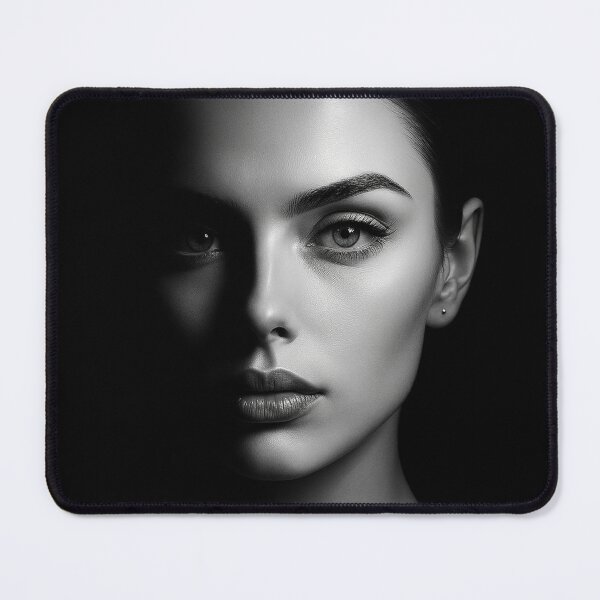 Item preview, Moody Black and White Portrait Dramatic Lighting Face Art High Contrast Emotional Expression Minimalist Monochrome Aesthetic designed and sold by AnTartstudios.