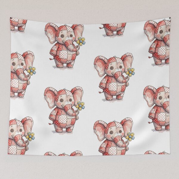 Item preview, Patchwork Animal: Polka Dot Elephant designed and sold by bapupa.