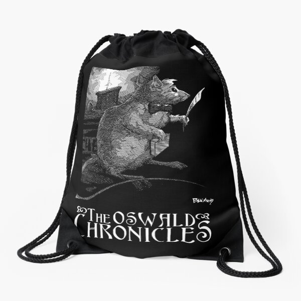 Oswald Pen and Ink Drawstring Bag