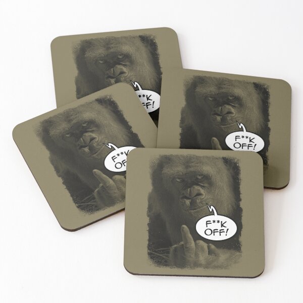 Item preview, Funny Gorilla Showing Middle Finger designed and sold by Trexyca Artworks Store.