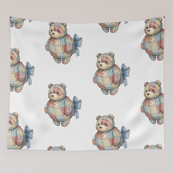 Item preview, Patchwork Animal: Quilted Bear Cub designed and sold by bapupa.