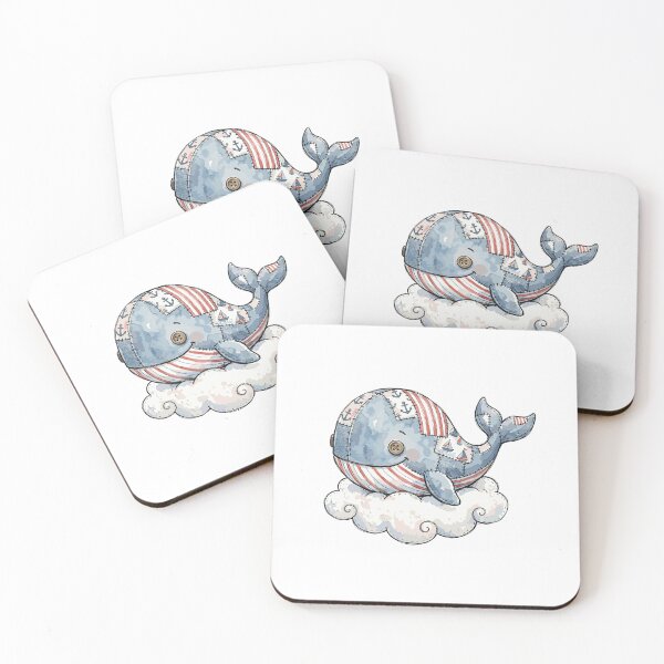 Item preview, Patchwork Animal: Quilted Whale Cloud	 designed and sold by bapupa.