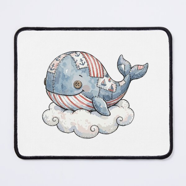 Item preview, Patchwork Animal: Quilted Whale Cloud designed and sold by bapupa.