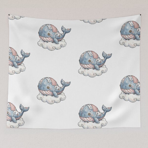 Item preview, Patchwork Animal: Quilted Whale Cloud	 designed and sold by bapupa.