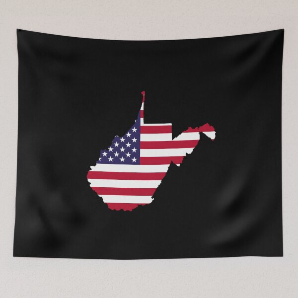 Item preview, West Virginia Stars & Stripes State Silhouette – Distressed Americana designed and sold by Paper Drip.