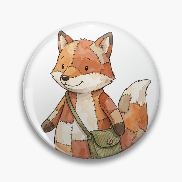 Item preview, Patchwork Animal: Scrappy Fox Explorer designed and sold by bapupa.