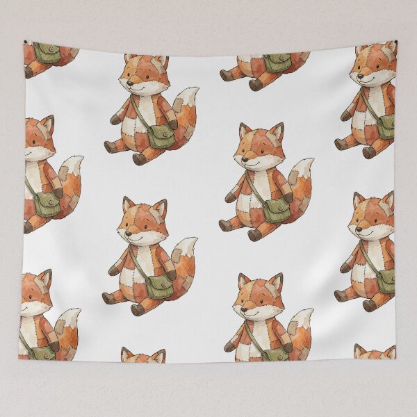 Item preview, Patchwork Animal: Scrappy Fox Explorer designed and sold by bapupa.