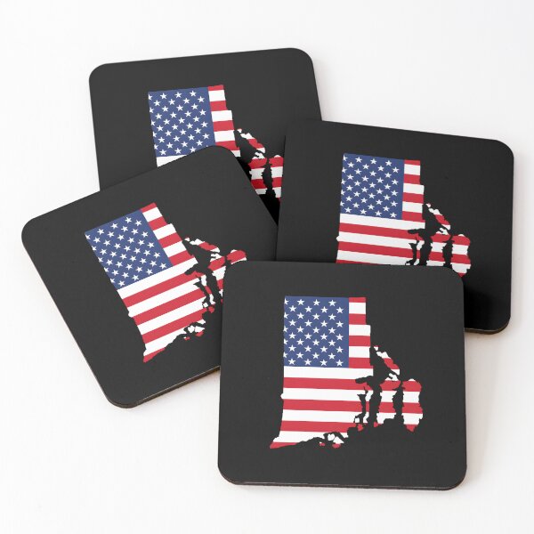 Item preview, Rhode Island Stars & Stripes State Silhouette – Distressed Americana designed and sold by Paper Drip.
