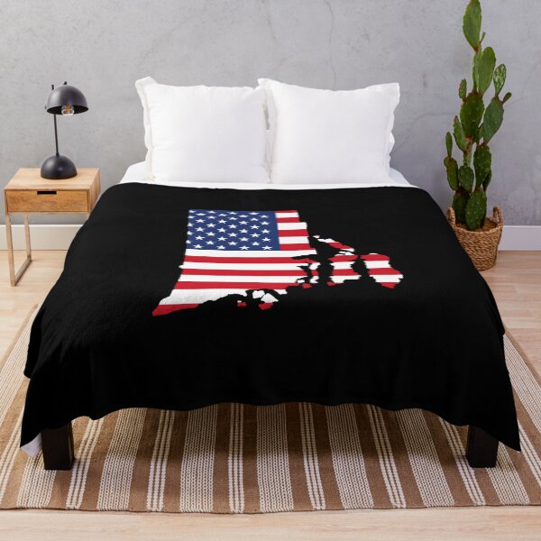 Item preview, Rhode Island Stars & Stripes State Silhouette – Distressed Americana designed and sold by Paper Drip.