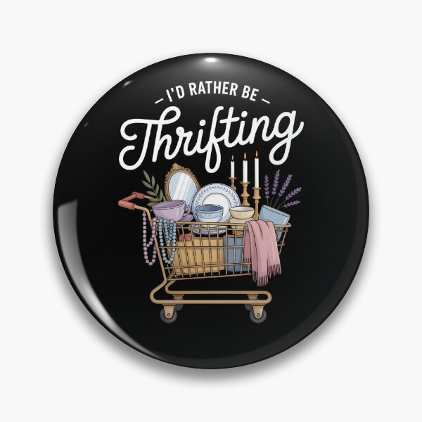 Item preview, I'd Rather Be Thrifting, Funny Thrift Lover Gift, Vintage Shopping Lover Graphic for Resale Fans. designed and sold by NewaveBoutique.