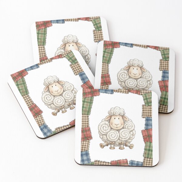 Item preview, Patchwork Animal: Scrappy Sheep Cloud designed and sold by bapupa.