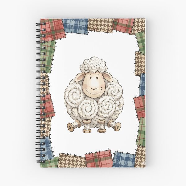 Item preview, Patchwork Animal: Scrappy Sheep Cloud designed and sold by bapupa.