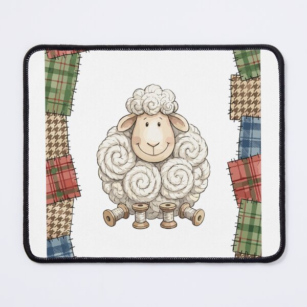 Item preview, Patchwork Animal: Scrappy Sheep Cloud designed and sold by bapupa.
