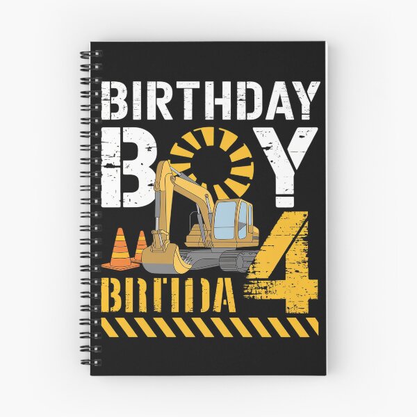 Item preview, Birthday Boy 4 Construction 4th Birthday Excavator  designed and sold by MarkLeedsArt.