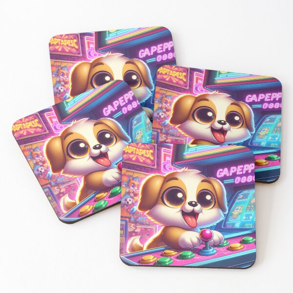 Item preview, Cute Dog Playing Arcade Cartoon designed and sold by CuteThingsWorld.