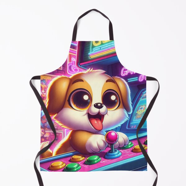 Item preview, Cute Dog Playing Arcade Cartoon designed and sold by CuteThingsWorld.