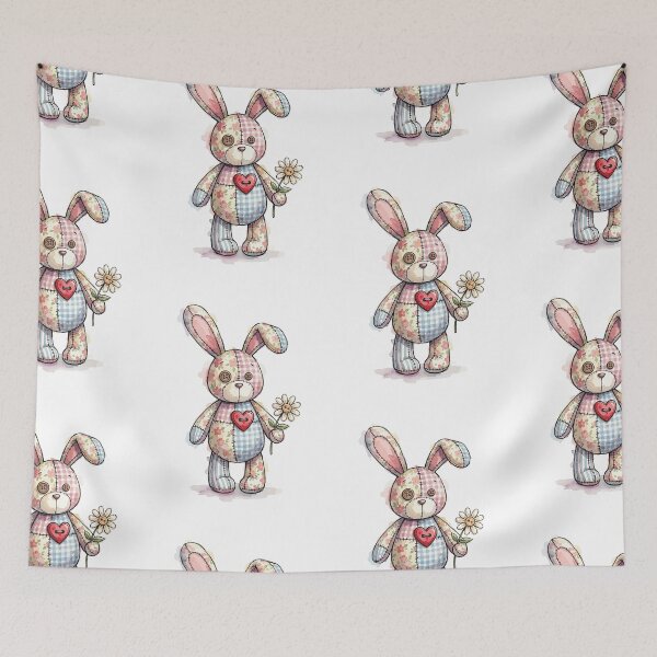 Item preview, Patchwork Animal: Stitched Bunny Hugger designed and sold by bapupa.