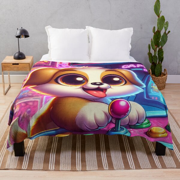 Item preview, Cute Dog Playing Arcade Cartoon designed and sold by CuteThingsWorld.