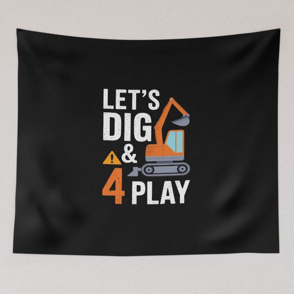 Item preview, Birthday Boy 4 Construction 4th Birthday Excavator Birthday  designed and sold by DigitaldeligArt.