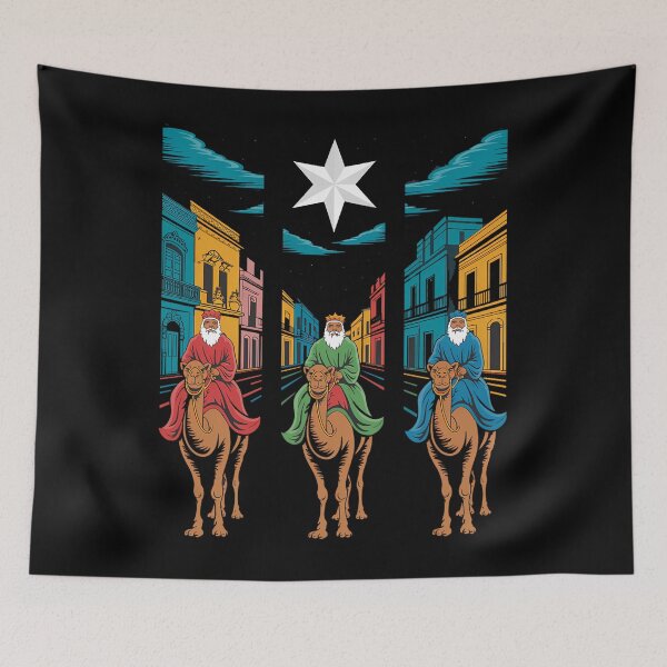 Item preview, Three Kings Puerto Rican Flag Día de Reyes Magos Boricua designed and sold by CruelShadesSt.