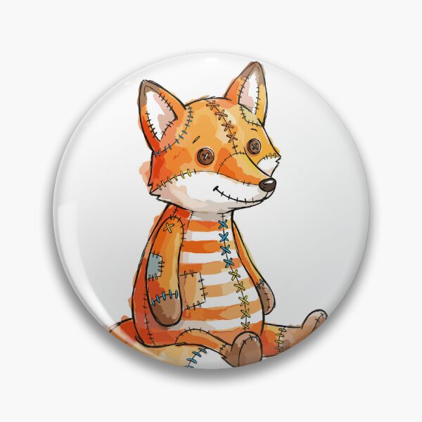 Item preview, Patchwork Animal: Striped Fabric Fox designed and sold by bapupa.