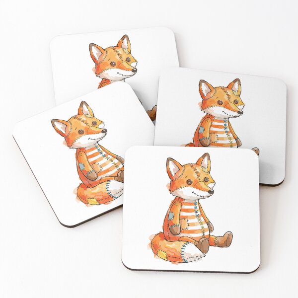 Item preview, Patchwork Animal: Striped Fabric Fox designed and sold by bapupa.