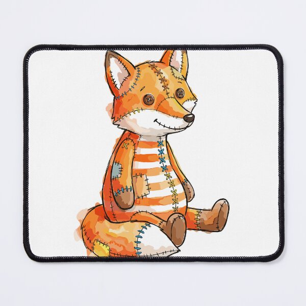 Item preview, Patchwork Animal: Striped Fabric Fox designed and sold by bapupa.