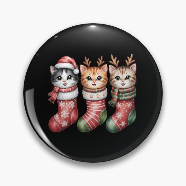 Item preview, Meowy Christmas Cat Cute Cats with Santa Claus Hat Happy New Year Cat Lovers designed and sold by FaithAbbott.