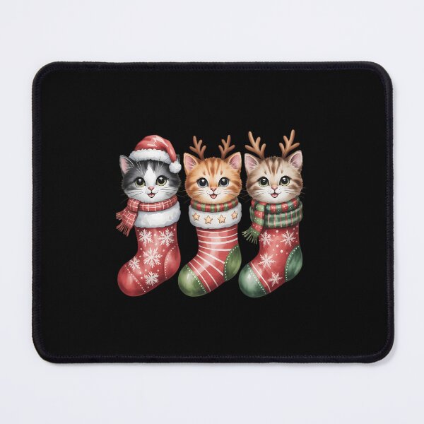 Item preview, Meowy Christmas Cat Cute Cats with Santa Claus Hat Happy New Year Cat Lovers designed and sold by FaithAbbott.